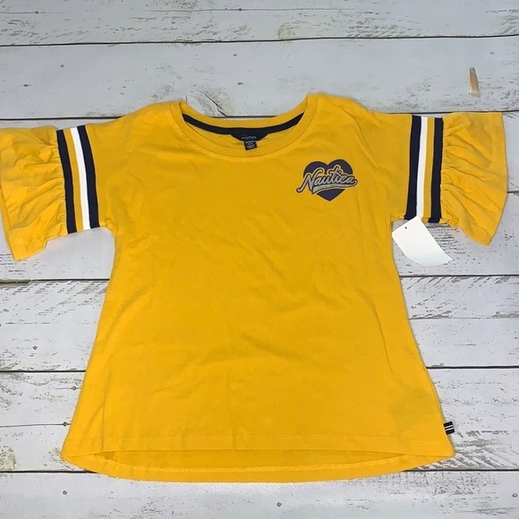 Nautica Girl’s Fluttersleeve TShirt - Picture 1 of 8